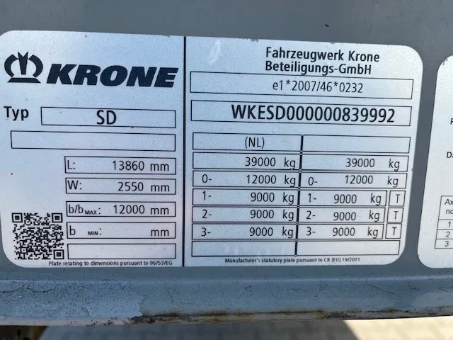 Krone 2018 XL P400 MEGA HUPAC - FERRY SPEC TRAILER WITH RAMPS - Semi-trailer kotak tertutup: gambar 5 Krone 2018 XL P400 MEGA HUPAC - FERRY SPEC TRAILER WITH RAMPS - Semi-trailer kotak tertutup: gambar 5