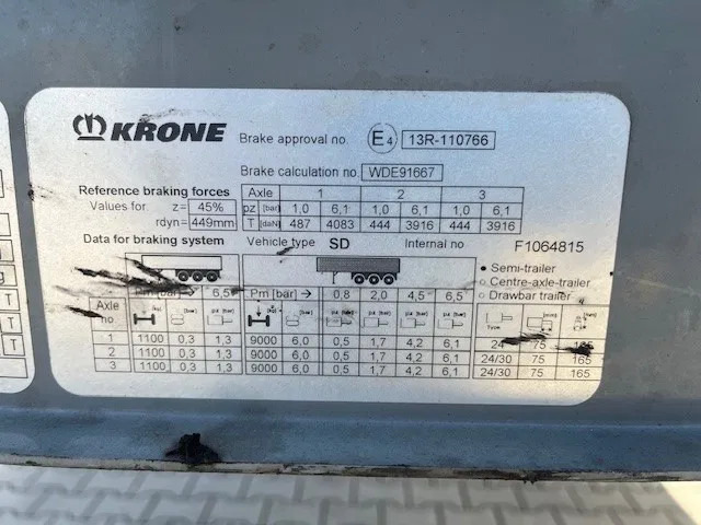 Semi-trailer kotak tertutup Krone 2023 Krone XL mega hupac flat with damage: gambar 7 Semi-trailer kotak tertutup Krone 2023 Krone XL mega hupac flat with damage: gambar 7