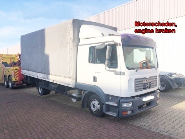 MAN TGL 8.210 BL 4x2 TGL 8.210 BL 4x2 mit LBW, Motorschaden! - Truk dengan terpal samping: gambar 1 MAN TGL 8.210 BL 4x2 TGL 8.210 BL 4x2 mit LBW, Motorschaden! - Truk dengan terpal samping: gambar 1