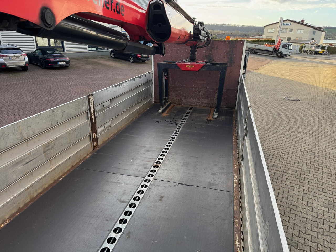 MAN TGS 26.420 6x2-4 LL TGS 26.420 6x2-4 LL, Navi, Lenk-/Liftachse, Heckkran Palfinger PK20.501L TEC - Truk derek, Truk flatbed: gambar 2 MAN TGS 26.420 6x2-4 LL TGS 26.420 6x2-4 LL, Navi, Lenk-/Liftachse, Heckkran Palfinger PK20.501L TEC - Truk derek, Truk flatbed: gambar 2