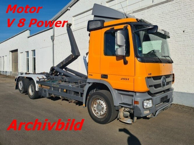 Mercedes-Benz Actros 2551 L 6x2 Actros 2551L/6x2,Meiller, Lenk-Liftachse V 8 - Hook lift: gambar 1 Mercedes-Benz Actros 2551 L 6x2 Actros 2551L/6x2,Meiller, Lenk-Liftachse V 8 - Hook lift: gambar 1