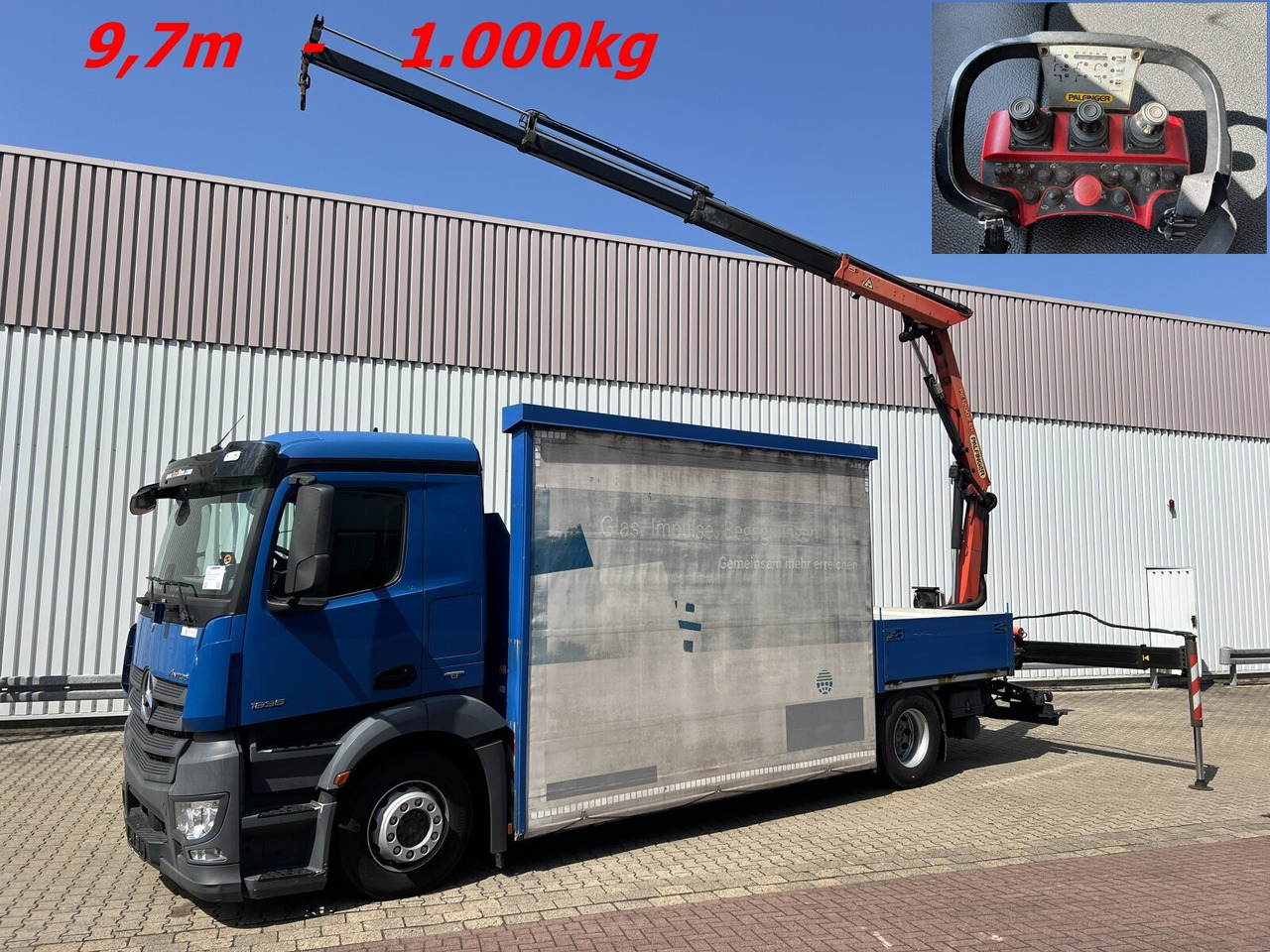 Mercedes-Benz Antos 1836 L 4x2 Antos 1836 L 4x2, Glastransporter, Heckkran Palfinger Pk 12002-EH, Funk - Truk derek: gambar 1 Mercedes-Benz Antos 1836 L 4x2 Antos 1836 L 4x2, Glastransporter, Heckkran Palfinger Pk 12002-EH, Funk - Truk derek: gambar 1