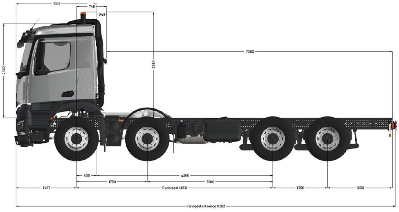 Mercedes-Benz Arocs 3253 L 8x4/4 Arocs 3253 L 8x4/4, MultimediaCockpit, Navi, Motorabtrieb - Truk sasis: gambar 5 Mercedes-Benz Arocs 3253 L 8x4/4 Arocs 3253 L 8x4/4, MultimediaCockpit, Navi, Motorabtrieb - Truk sasis: gambar 5