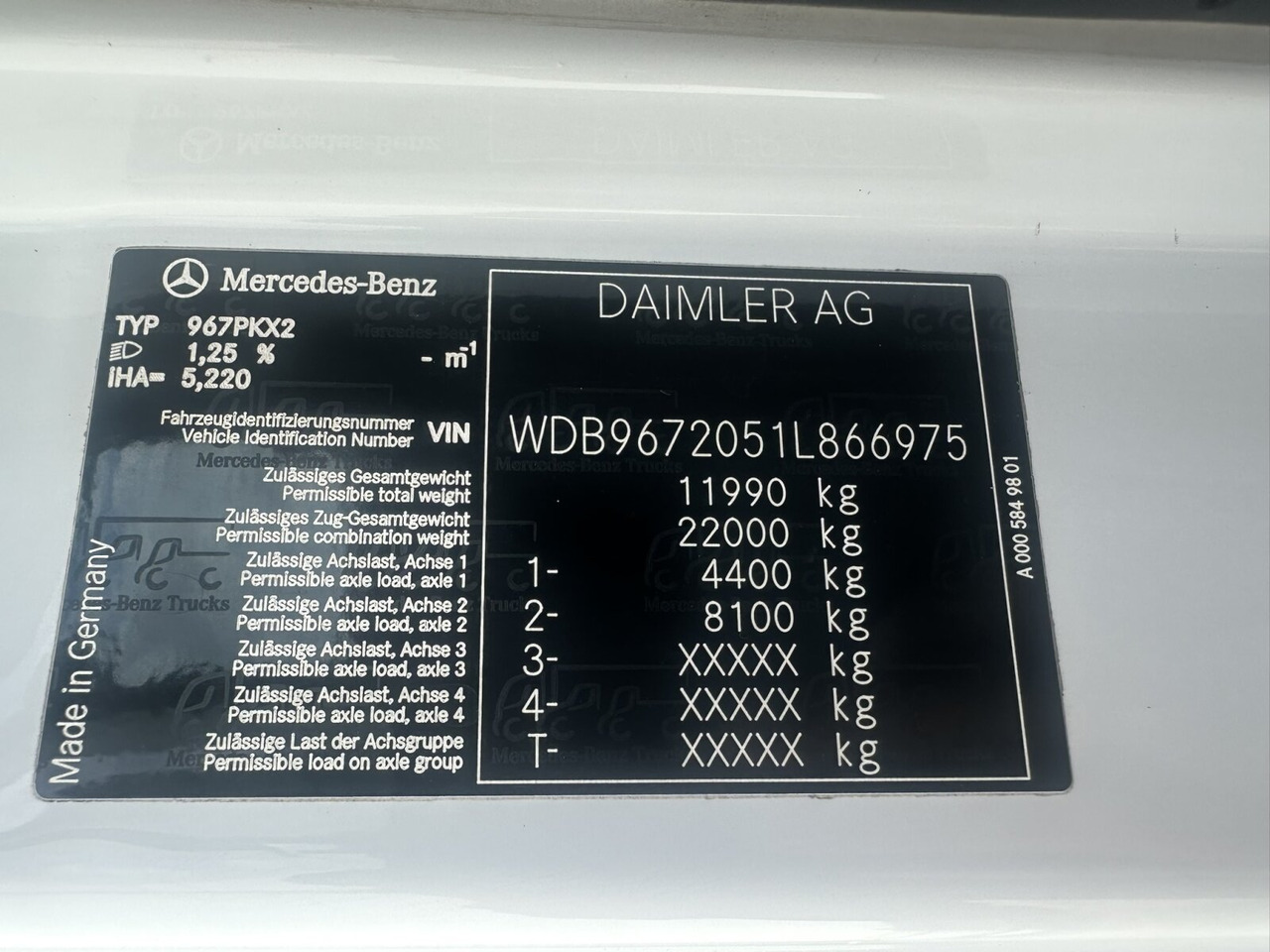 Mercedes-Benz Atego 1223 K 4x2 Atego 1223 K 4x2, AHK-Öl - Truk jungkit: gambar 4 Mercedes-Benz Atego 1223 K 4x2 Atego 1223 K 4x2, AHK-Öl - Truk jungkit: gambar 4