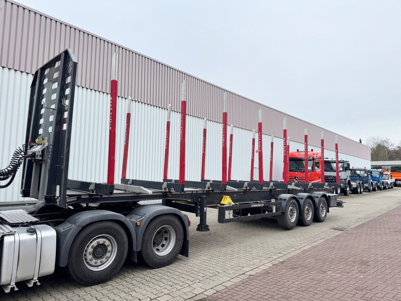 Schwarzmüller 3-Achs Holzauflieger 3-Achs Holzauflieger, Liftachse, MEHRFACH VORHANDEN! - Semi-trailer pengangkut kayu: gambar 4 Schwarzmüller 3-Achs Holzauflieger 3-Achs Holzauflieger, Liftachse, MEHRFACH VORHANDEN! - Semi-trailer pengangkut kayu: gambar 4