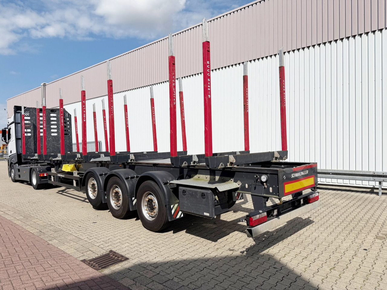 Schwarzmüller 3-Achs Holzauflieger 3-Achs Holzauflieger, Liftachse, MEHRFACH VORHANDEN! - Semi-trailer pengangkut kayu: gambar 5 Schwarzmüller 3-Achs Holzauflieger 3-Achs Holzauflieger, Liftachse, MEHRFACH VORHANDEN! - Semi-trailer pengangkut kayu: gambar 5