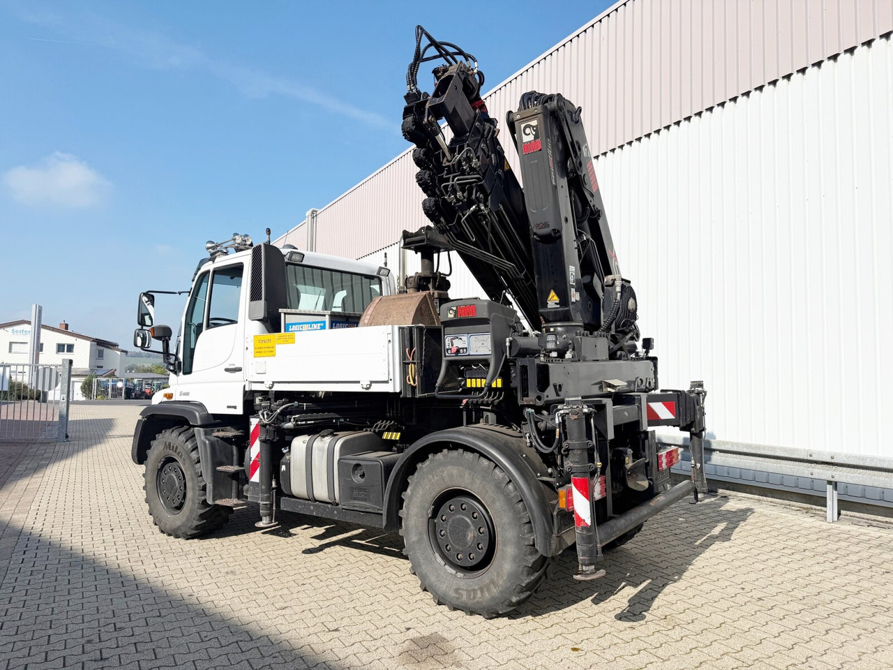 Unimog U400 4x4 U400 4x4, Frontzapfwelle, Heckkran Hiab XS 144-E4 HiDuo, Seilwinde, Funk - Derek bergerak: gambar 2 Unimog U400 4x4 U400 4x4, Frontzapfwelle, Heckkran Hiab XS 144-E4 HiDuo, Seilwinde, Funk - Derek bergerak: gambar 2