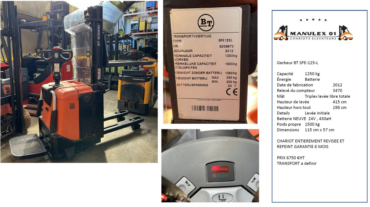 BT SPE125 - AVEC LEVEE INITIALE ET MAT TRIPLEX - Penumpuk: gambar 1 BT SPE125 - AVEC LEVEE INITIALE ET MAT TRIPLEX - Penumpuk: gambar 1