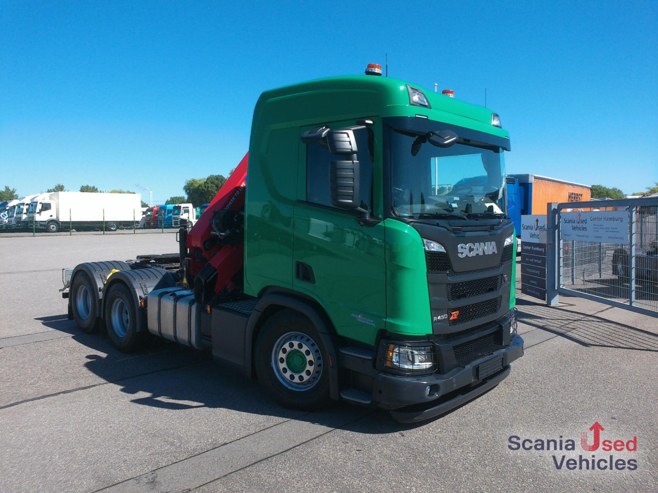 SCANIA R 450 B6x4NA mit Kran HMF 2320-K-RCS 23mtr. - Tractor head: gambar 1 SCANIA R 450 B6x4NA mit Kran HMF 2320-K-RCS 23mtr. - Tractor head: gambar 1