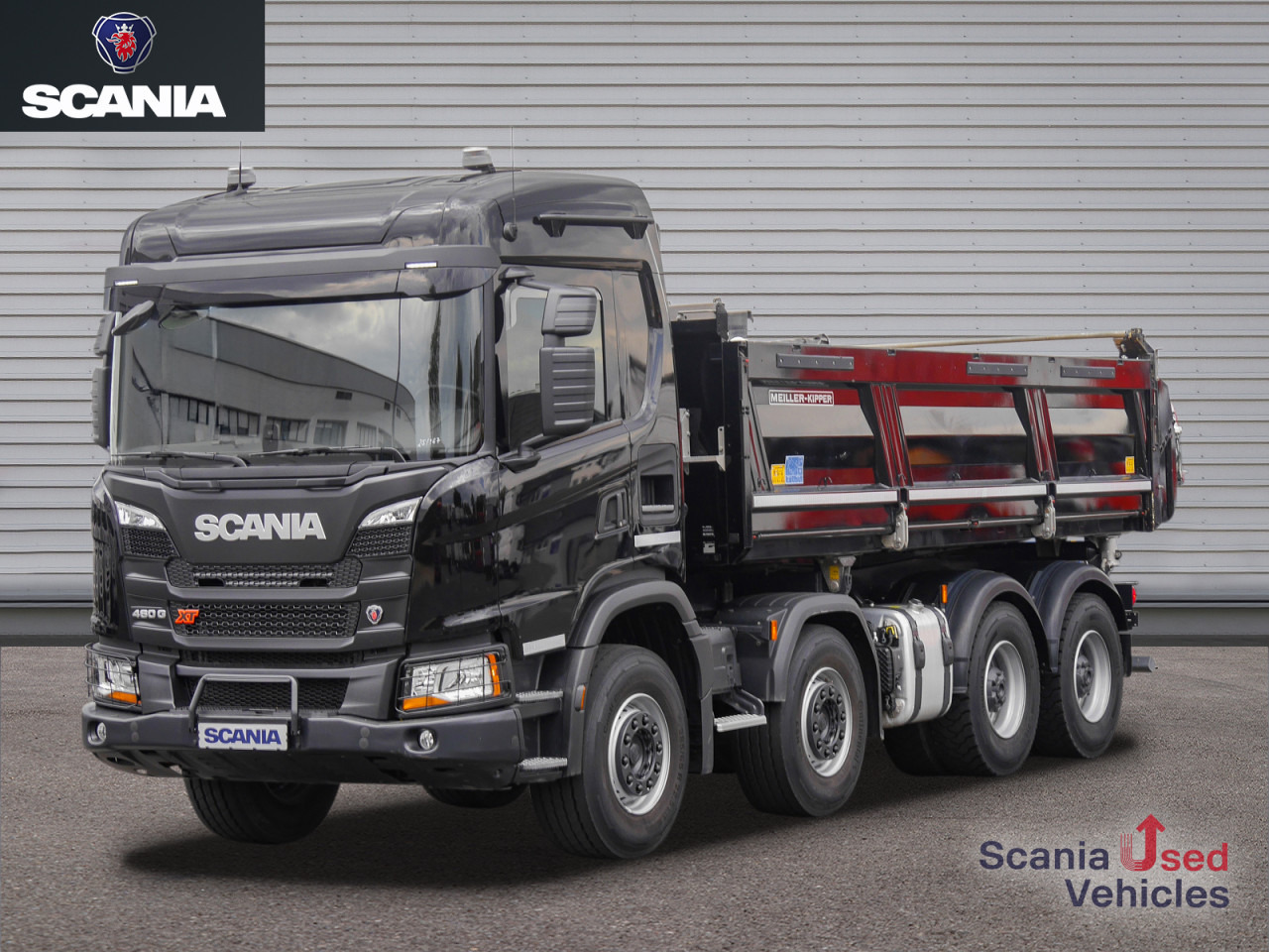 SCANIA G 460 B8x4HZ XT - Meiller D421 / Bordmatik - - Truk jungkit: gambar 1 SCANIA G 460 B8x4HZ XT - Meiller D421 / Bordmatik - - Truk jungkit: gambar 1
