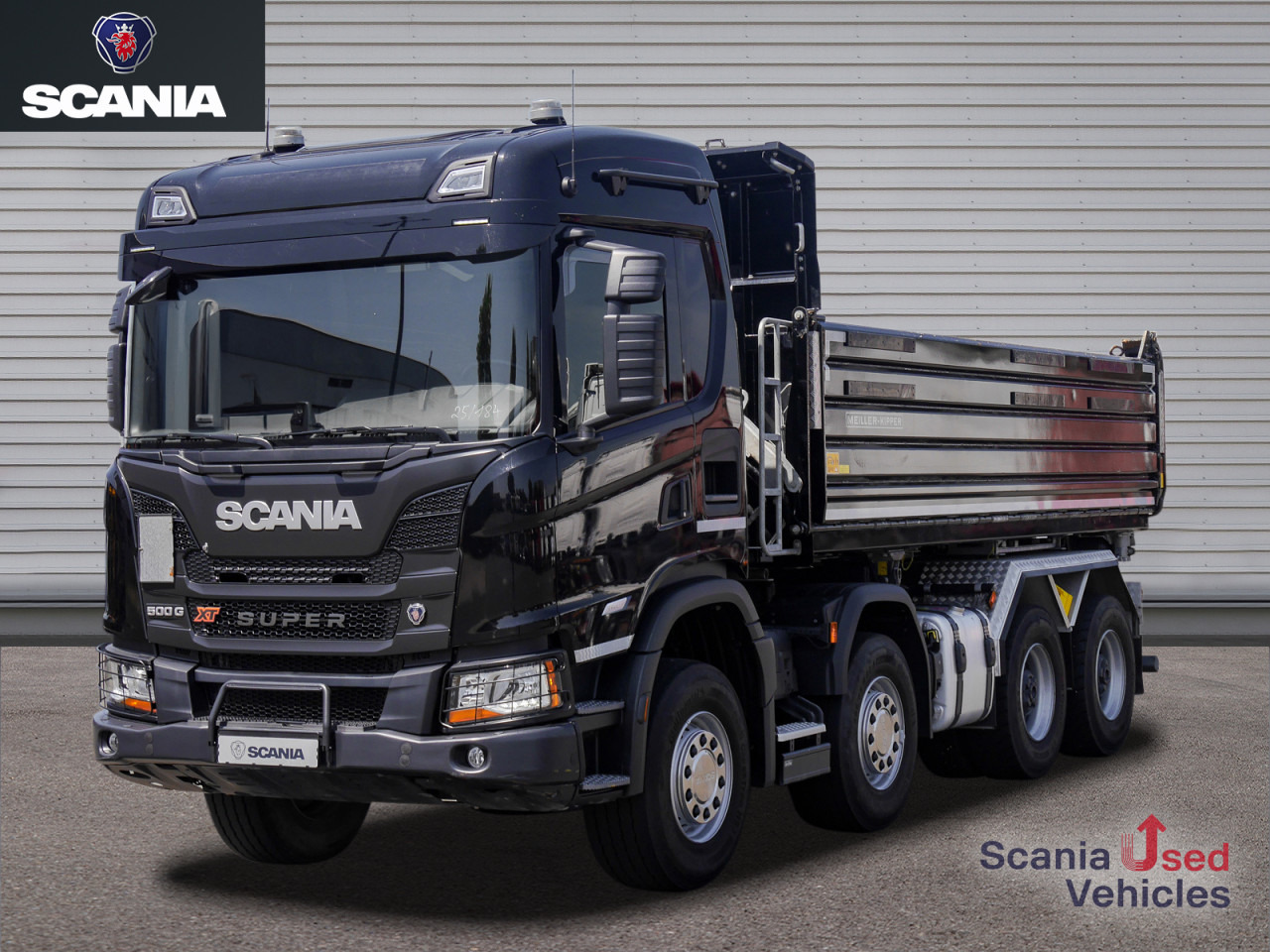 SCANIA G 500 B8x4HZ XT - Meiller Gesteinskipper / Bordmat - Truk jungkit: gambar 1 SCANIA G 500 B8x4HZ XT - Meiller Gesteinskipper / Bordmat - Truk jungkit: gambar 1