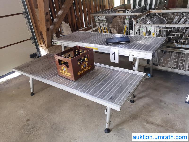 Posten Konvolut Zarges Plattform Laufsteg Bühne Überstieg Gehsteig Sockel Treppen Aluminium hochwertig - Peralatan bengkel: gambar 2 Posten Konvolut Zarges Plattform Laufsteg Bühne Überstieg Gehsteig Sockel Treppen Aluminium hochwertig - Peralatan bengkel: gambar 2