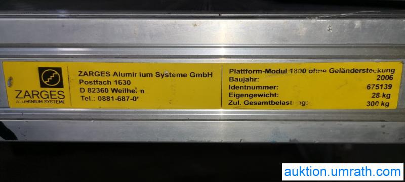 Posten Konvolut Zarges Plattform Laufsteg Bühne Überstieg Gehsteig Sockel Treppen Aluminium hochwertig - Peralatan bengkel: gambar 4 Posten Konvolut Zarges Plattform Laufsteg Bühne Überstieg Gehsteig Sockel Treppen Aluminium hochwertig - Peralatan bengkel: gambar 4