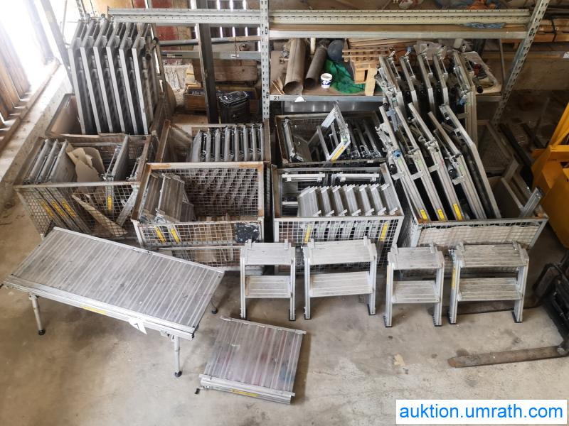 Posten Konvolut Zarges Plattform Laufsteg Bühne Überstieg Gehsteig Sockel Treppen Aluminium hochwertig - Peralatan bengkel: gambar 1 Posten Konvolut Zarges Plattform Laufsteg Bühne Überstieg Gehsteig Sockel Treppen Aluminium hochwertig - Peralatan bengkel: gambar 1