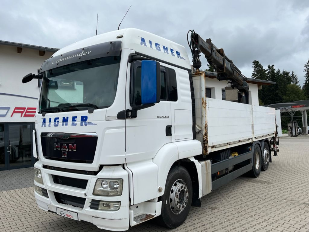 MAN TGS 26.440 Baustoff mit HIAB XS 166 Kran MAN TGS 26.440 Baustoff mit HIAB XS 166 Kran - Truk flatbed, Truk derek: gambar 3 MAN TGS 26.440 Baustoff mit HIAB XS 166 Kran MAN TGS 26.440 Baustoff mit HIAB XS 166 Kran - Truk flatbed, Truk derek: gambar 3