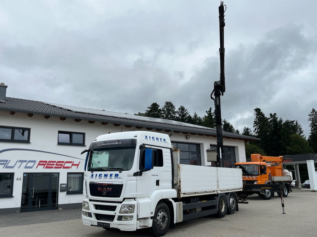 MAN TGS 26.440 Baustoff mit HIAB XS 166 Kran MAN TGS 26.440 Baustoff mit HIAB XS 166 Kran - Truk flatbed, Truk derek: gambar 1 MAN TGS 26.440 Baustoff mit HIAB XS 166 Kran MAN TGS 26.440 Baustoff mit HIAB XS 166 Kran - Truk flatbed, Truk derek: gambar 1