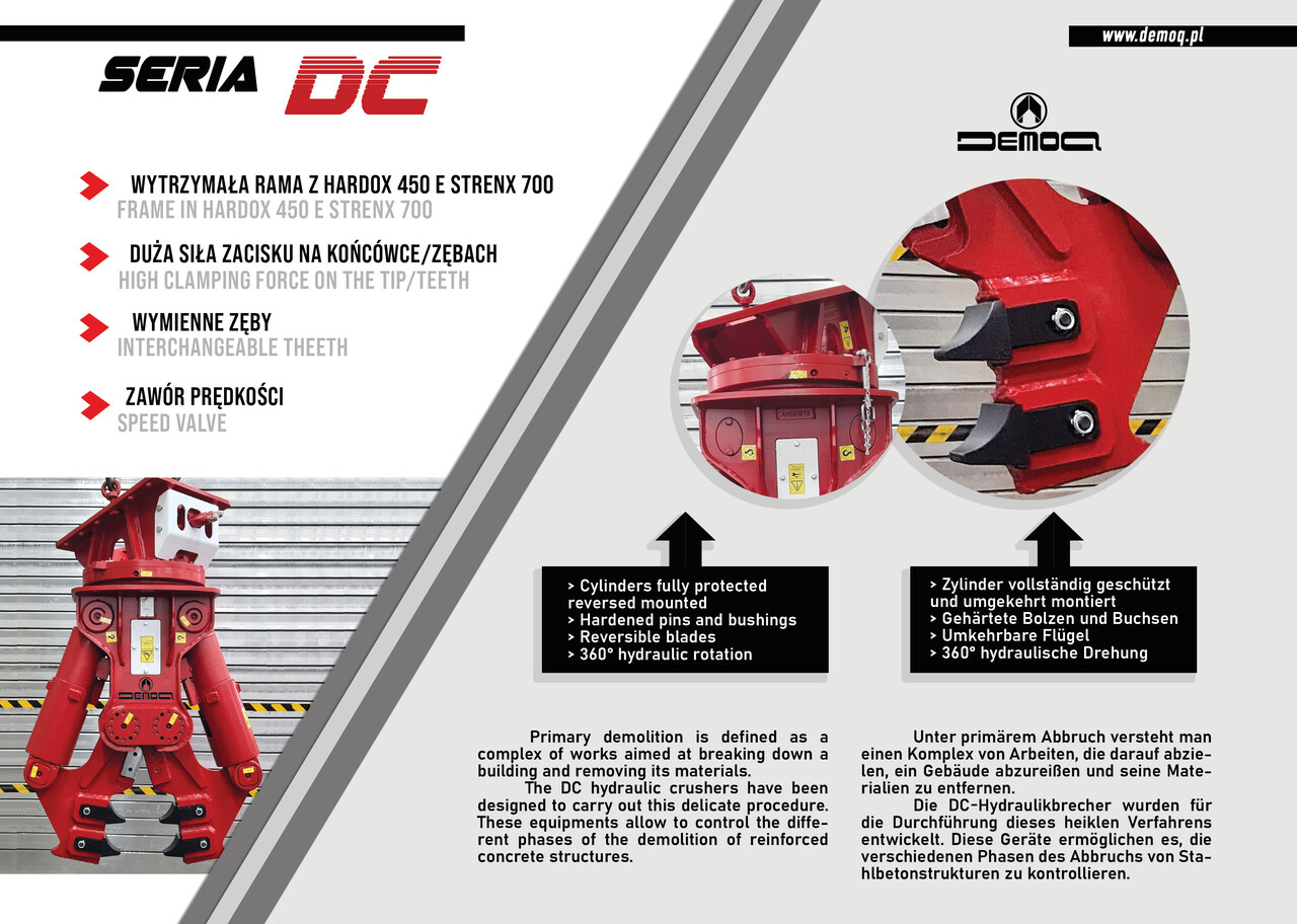 DEMOQ DC25 Hydraulic Demolition Crusher 2700 kg - Gunting pembongkaran untuk Ekskavator: gambar 3 DEMOQ DC25 Hydraulic Demolition Crusher 2700 kg - Gunting pembongkaran untuk Ekskavator: gambar 3