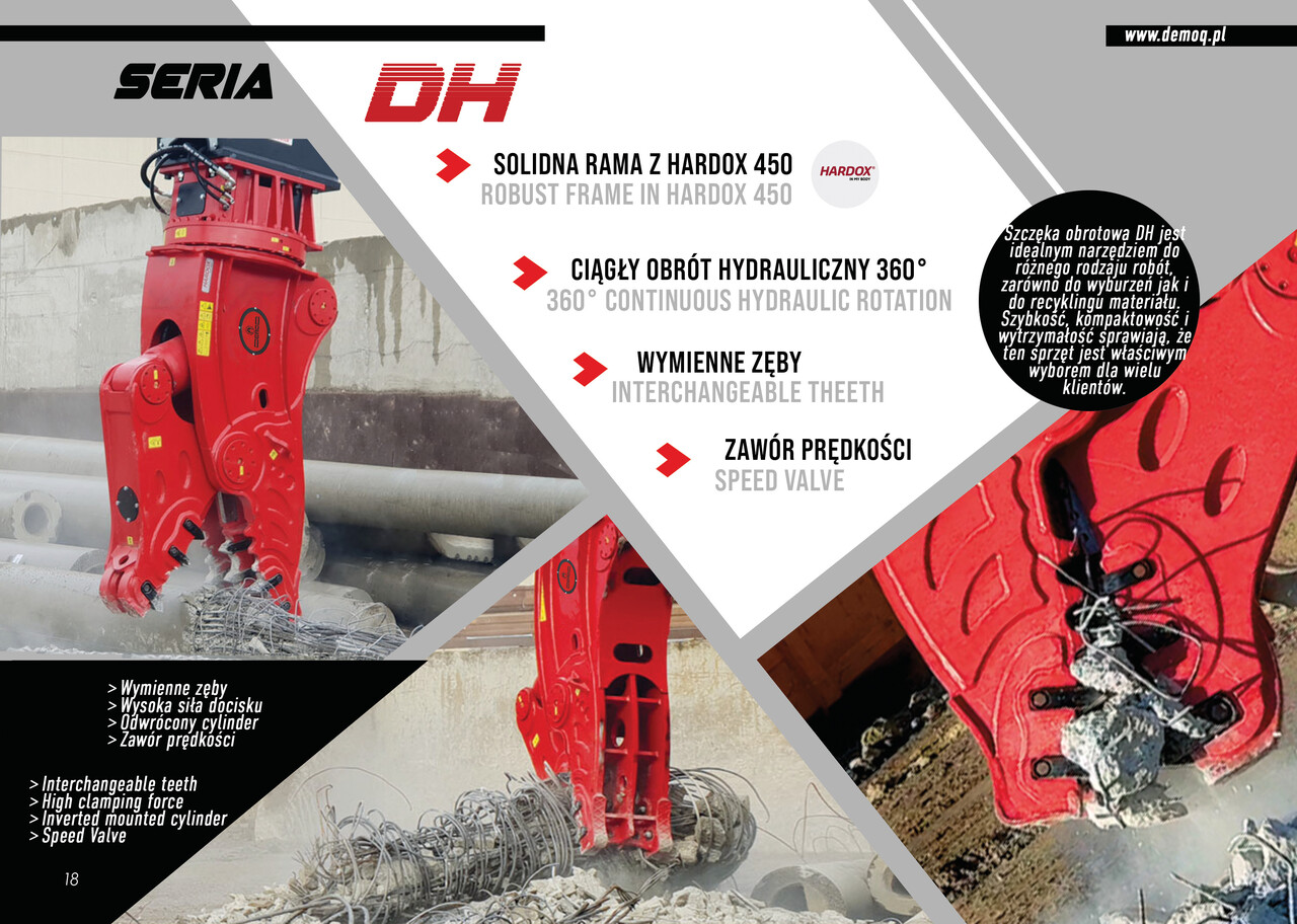 DEMOQ DH08 Hydraulic Rotating Pulveriser Crusher 650 KG - Gunting pembongkaran untuk Ekskavator: gambar 4 DEMOQ DH08 Hydraulic Rotating Pulveriser Crusher 650 KG - Gunting pembongkaran untuk Ekskavator: gambar 4