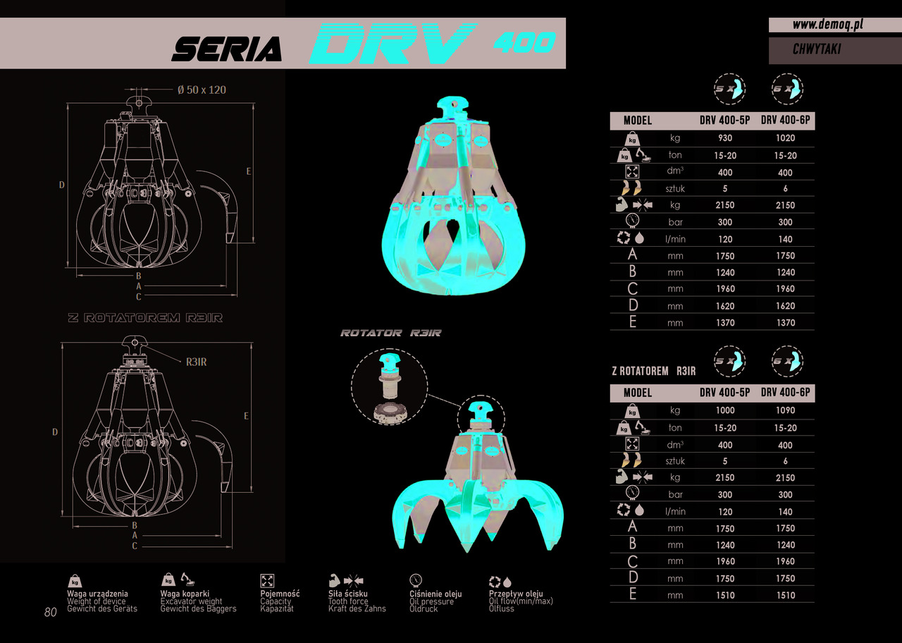 DEMOQ DRV400 - Grapple untuk Peralatan konstruksi: gambar 3 DEMOQ DRV400 - Grapple untuk Peralatan konstruksi: gambar 3