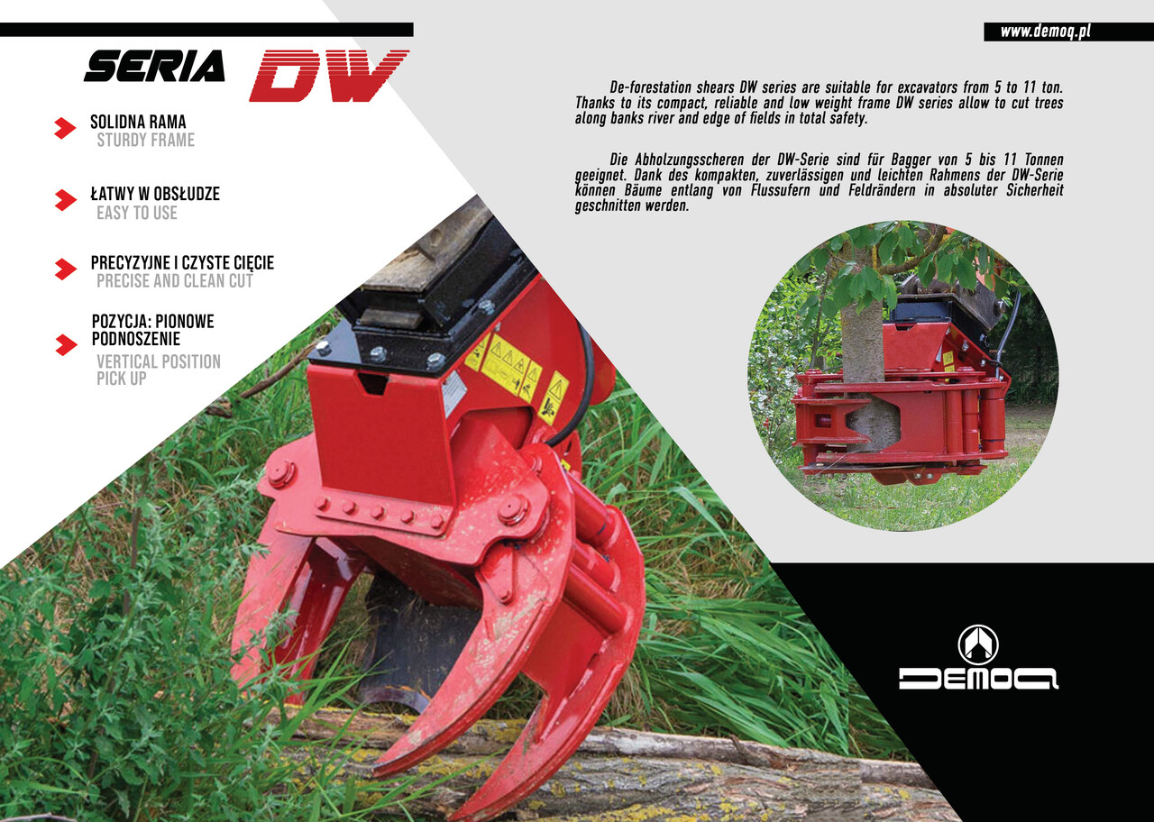 DEMOQ DW250 De-forestation shear 255 kg - Grapple untuk Peralatan konstruksi: gambar 2 DEMOQ DW250 De-forestation shear 255 kg - Grapple untuk Peralatan konstruksi: gambar 2