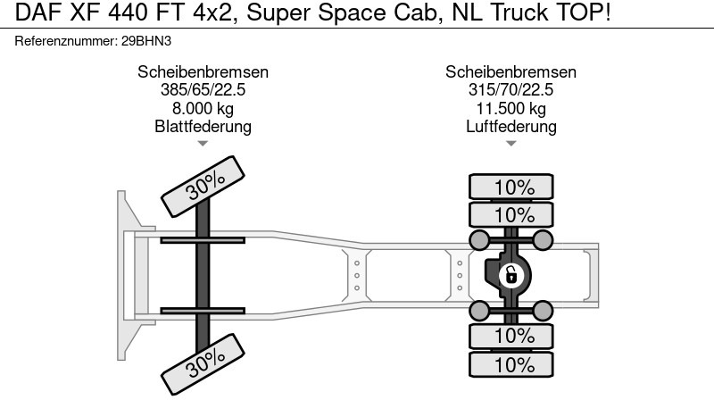 Tractor head DAF XF 440 FT 4x2, Super Space Cab, NL Truck TOP!: gambar 19