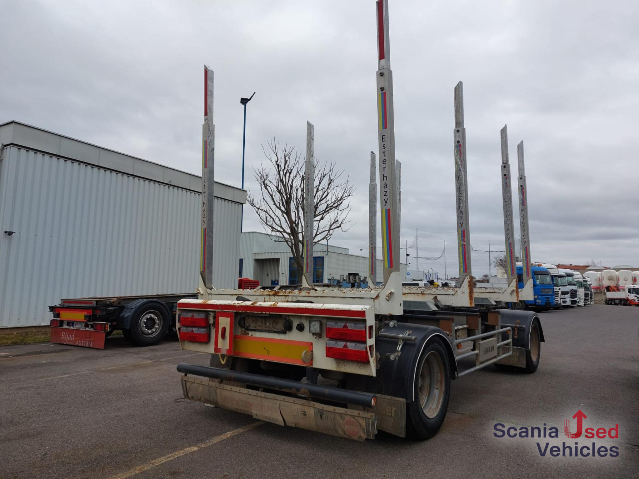 Trailer pengangkut kayu Ressenig AHR HS-377 Holzanhänger 2-Achsen: gambar 1