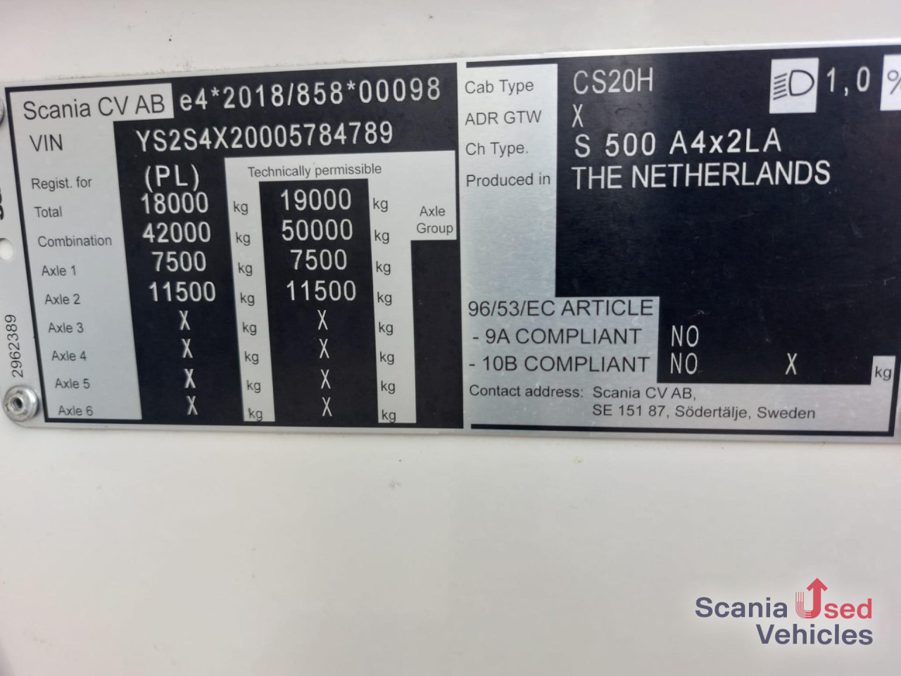 SCANIA S 500 A4x2LA Highline 4-Balg Luftfederung LEDER - Tractor head: gambar 5 SCANIA S 500 A4x2LA Highline 4-Balg Luftfederung LEDER - Tractor head: gambar 5