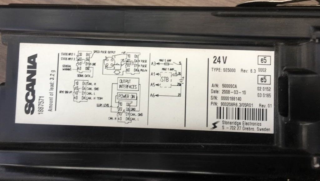 Scania REV 6.3 Scania - Tachographs untuk Truk: gambar 2 Scania REV 6.3 Scania - Tachographs untuk Truk: gambar 2