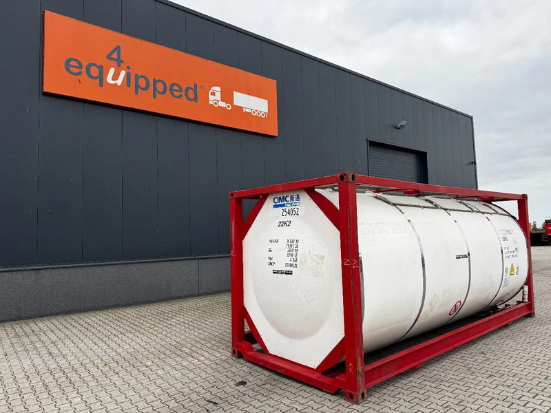 CIMC 20FT ISO, 25.080L / 1-COMP / 3 BAFFELS / T12 / 4 manholes / ADR valid until 02/2027 - Tangki penyimpanan: gambar 1 CIMC 20FT ISO, 25.080L / 1-COMP / 3 BAFFELS / T12 / 4 manholes / ADR valid until 02/2027 - Tangki penyimpanan: gambar 1