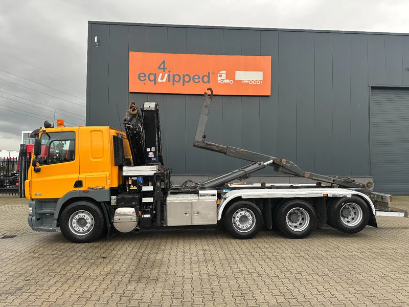 DAF CF 85.410 8x2 / HMF 3000 K6 crane (30T/m 6x extendable) + remote / HYVALIFT 26Tkg HOOK, / EURO-5 / NL-TRUCK - Hook lift, Truk derek: gambar 5 DAF CF 85.410 8x2 / HMF 3000 K6 crane (30T/m 6x extendable) + remote / HYVALIFT 26Tkg HOOK, / EURO-5 / NL-TRUCK - Hook lift, Truk derek: gambar 5