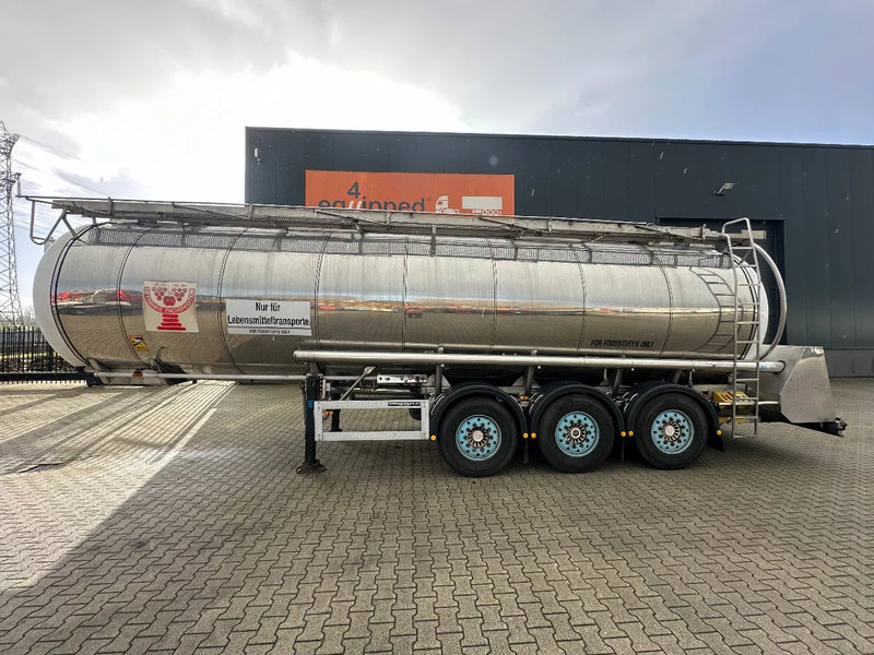 Feldbinder LEBENSMITTEL / LEVENSMIDDELEN FOOD / 33.500L / 3-COMP / PUMPE / INOX / NL-trailer / APK: 07-2026 - Semi-trailer tangki: gambar 2 Feldbinder LEBENSMITTEL / LEVENSMIDDELEN FOOD / 33.500L / 3-COMP / PUMPE / INOX / NL-trailer / APK: 07-2026 - Semi-trailer tangki: gambar 2