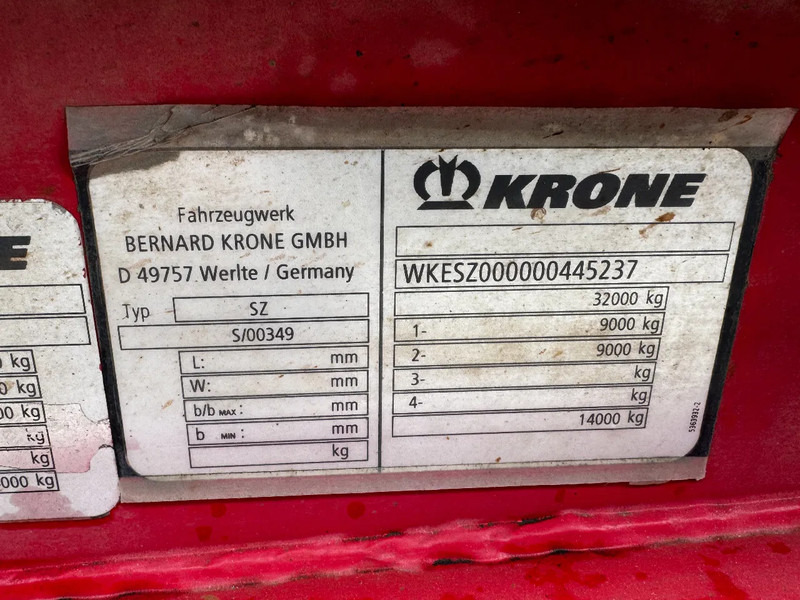 Semi-trailer pengangkut mobil Krone 2-assig 20FT chassis, BPW + trommel, luchtvering, leeggewicht: 3.180kg: gambar 20
