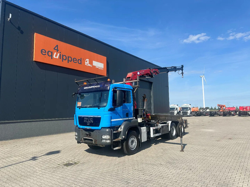 MAN TGS 33.440 6x4, EURO-5, HMF 2030 Crane + VDL HOOK, full spring, manual gearbox, MOT 03/2026 - Hook lift, Truk derek: gambar 1 MAN TGS 33.440 6x4, EURO-5, HMF 2030 Crane + VDL HOOK, full spring, manual gearbox, MOT 03/2026 - Hook lift, Truk derek: gambar 1