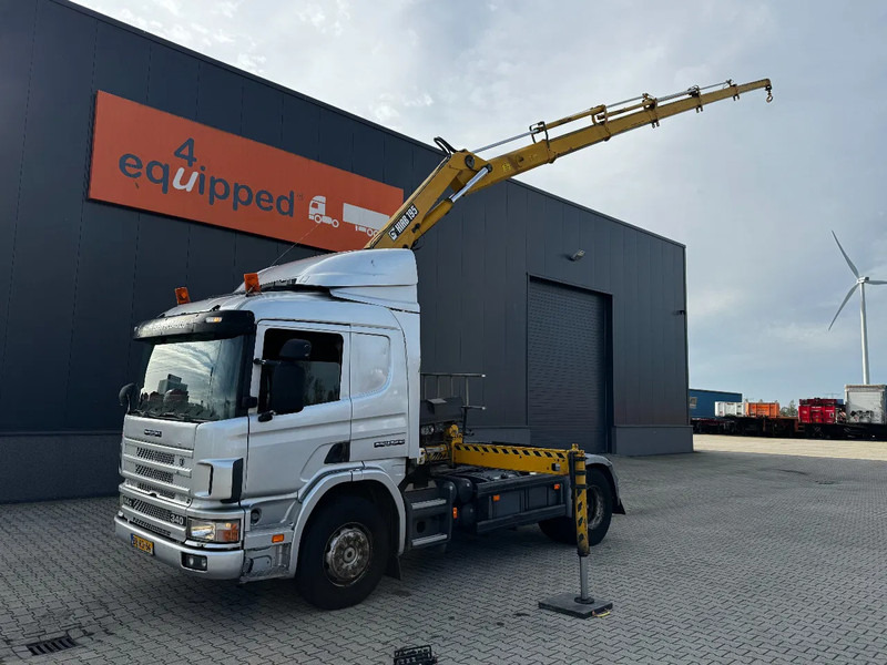 Scania P114-340 + HIAB 19-5 crane + remote / Euro-3 / 3 pedals / NL-truck / APK: 12-2025 - Truk derek: gambar 2 Scania P114-340 + HIAB 19-5 crane + remote / Euro-3 / 3 pedals / NL-truck / APK: 12-2025 - Truk derek: gambar 2