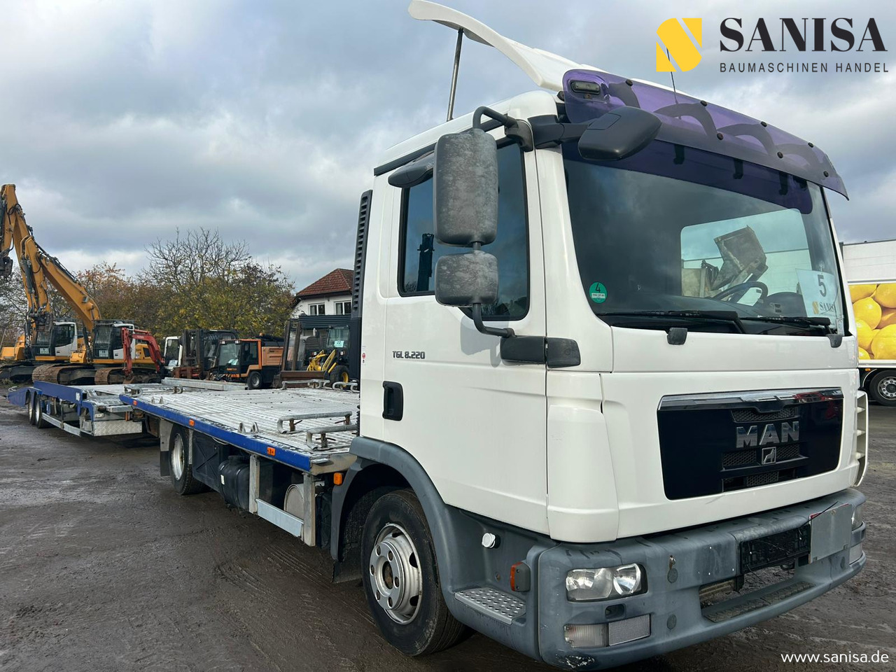 MAN TGL 8.220/Anhänger/Seilwi/Funk/Nutzlast: 8290 kg - Truk pengangkut mobil: gambar 1 MAN TGL 8.220/Anhänger/Seilwi/Funk/Nutzlast: 8290 kg - Truk pengangkut mobil: gambar 1