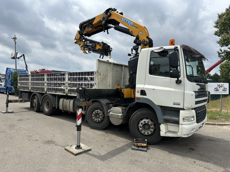DAF CF 85.360 8x2 + KRAN (25m!) EFFER 305 6S + JIB 4S + ROTATOR - PLATORM 7m60 - LIFT + STEERING AXLE - EURO 5 - BE - Truk flatbed, Truk derek: gambar 1 DAF CF 85.360 8x2 + KRAN (25m!) EFFER 305 6S + JIB 4S + ROTATOR - PLATORM 7m60 - LIFT + STEERING AXLE - EURO 5 - BE - Truk flatbed, Truk derek: gambar 1