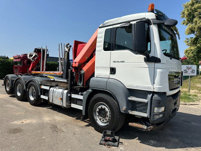 MAN TGS 35.400 8x4 TRIDEM HOOKLIFT T22 + CRANE PALFINGER PK 18001 EH + RADIO - EURO 5 - LIFT/STEERING AXLE - BE TRUCK - Hook lift, Truk derek: gambar 3 MAN TGS 35.400 8x4 TRIDEM HOOKLIFT T22 + CRANE PALFINGER PK 18001 EH + RADIO - EURO 5 - LIFT/STEERING AXLE - BE TRUCK - Hook lift, Truk derek: gambar 3