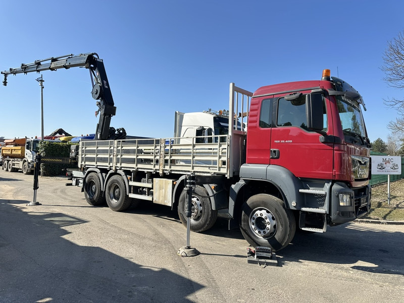 MAN TGS 35.420 8x4 + CRANE HIAB X-HIPRO 302 EP-5 - 192.000km - ROTATOR - 5/6 F - PLATFORM 6m55 - AIR SUSPENSION - TUV 06/2025 - TOP CONDITION - Truk flatbed, Truk derek: gambar 2 MAN TGS 35.420 8x4 + CRANE HIAB X-HIPRO 302 EP-5 - 192.000km - ROTATOR - 5/6 F - PLATFORM 6m55 - AIR SUSPENSION - TUV 06/2025 - TOP CONDITION - Truk flatbed, Truk derek: gambar 2