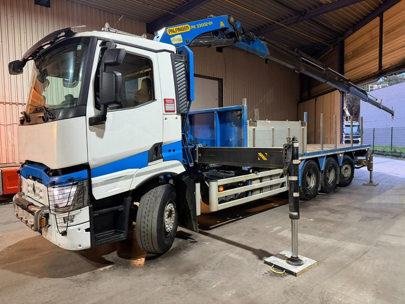 Renault C480 8x4 TRIDEM + CRANE (20m!) PALFINGER PK33002-EH E (6x) - PLATFORM 8m25 - LIFT/STEERING - GOOD TIRES - BE TRUCK - Truk derek: gambar 2 Renault C480 8x4 TRIDEM + CRANE (20m!) PALFINGER PK33002-EH E (6x) - PLATFORM 8m25 - LIFT/STEERING - GOOD TIRES - BE TRUCK - Truk derek: gambar 2