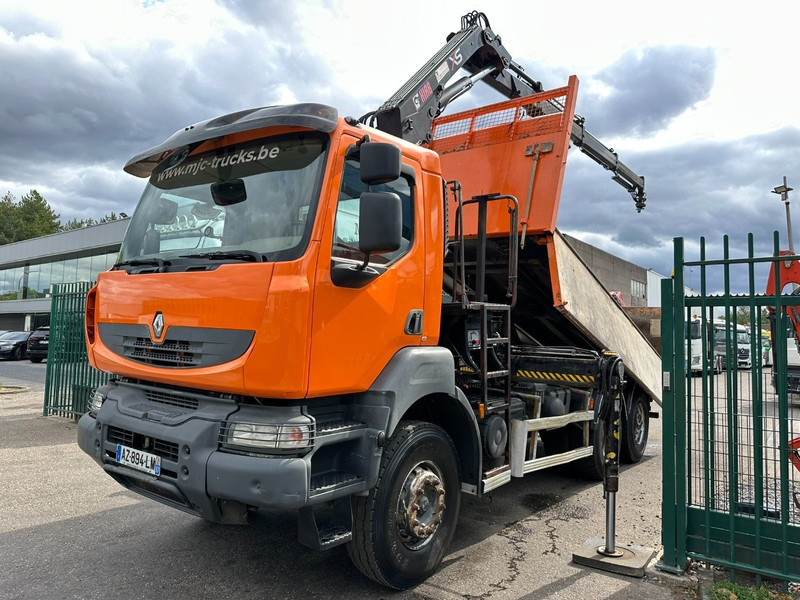 Renault KERAX 380 DXI 6x4 TIPPER + CRANE HIAB 144 B-3 - RADIO - *246.000km* - RETARDER - BORDMATIC - EURO 5 - Truk jungkit, Truk derek: gambar 2 Renault KERAX 380 DXI 6x4 TIPPER + CRANE HIAB 144 B-3 - RADIO - *246.000km* - RETARDER - BORDMATIC - EURO 5 - Truk jungkit, Truk derek: gambar 2