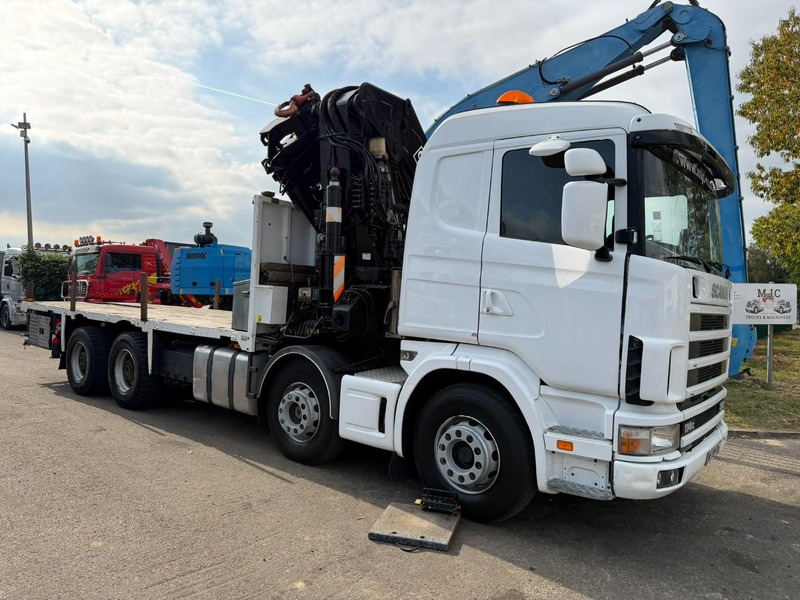 Scania 114C-380 8x4 + CRANE HIAB 700 E-5 - PLATFORM 6m80 + TWISTLOCKS - MANUAL - RETARDER - STEEL SPRING / BIG AXLE HUB REDUCTION - AP ACHSEN - Truk derek: gambar 2 Scania 114C-380 8x4 + CRANE HIAB 700 E-5 - PLATFORM 6m80 + TWISTLOCKS - MANUAL - RETARDER - STEEL SPRING / BIG AXLE HUB REDUCTION - AP ACHSEN - Truk derek: gambar 2