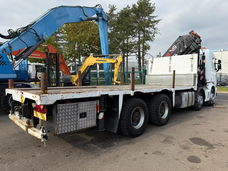 Scania 114C-380 8x4 PRITSCHE + KRAN HIAB 700 E-5 - PLATFORM 6m80 + TWISTLOCKS - MANUAL - RETARDER - STEEL SPRING / BIG AXLE HUB REDUCTION  - AP ACHSEN - Truk flatbed, Truk derek: gambar 4 Scania 114C-380 8x4 PRITSCHE + KRAN HIAB 700 E-5 - PLATFORM 6m80 + TWISTLOCKS - MANUAL - RETARDER - STEEL SPRING / BIG AXLE HUB REDUCTION  - AP ACHSEN - Truk flatbed, Truk derek: gambar 4