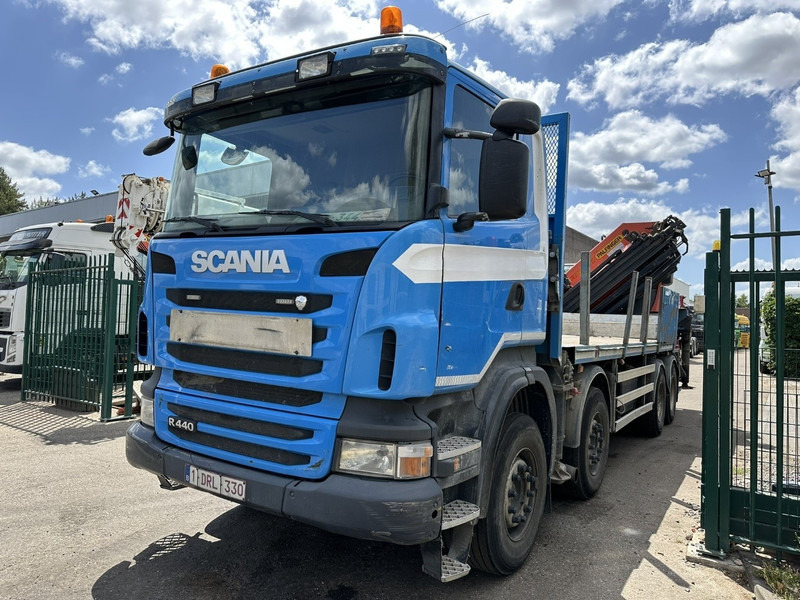 Scania G440 8x4 PRITSCHE + (25m!) KRAN PALFINGER PK78002 SH G 8x + WINCH - PLATFORM 6m25 - SCHALT - AP ACHSEN - BLATT - EURO 5 - BELGISCHE - Truk flatbed, Truk derek: gambar 4 Scania G440 8x4 PRITSCHE + (25m!) KRAN PALFINGER PK78002 SH G 8x + WINCH - PLATFORM 6m25 - SCHALT - AP ACHSEN - BLATT - EURO 5 - BELGISCHE - Truk flatbed, Truk derek: gambar 4