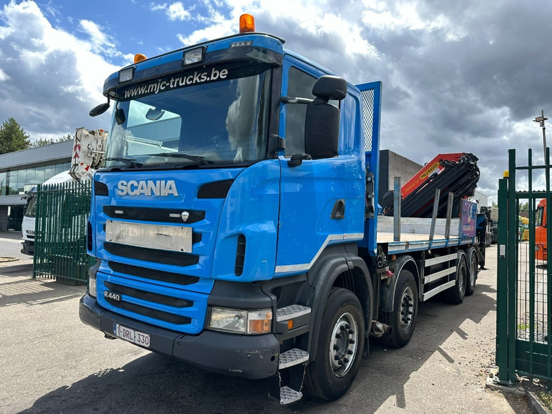 Scania G440 8x4 PRITSCHE + KRAN (26.5m!) PALFINGER PK78002 SH G 8x + 1 + WINCH - PLATFORM 6m25 - MANUAL - HUB REDUCTION - STEEL SPRING - EURO 5 - BE TRUCK - Truk flatbed, Truk derek: gambar 3 Scania G440 8x4 PRITSCHE + KRAN (26.5m!) PALFINGER PK78002 SH G 8x + 1 + WINCH - PLATFORM 6m25 - MANUAL - HUB REDUCTION - STEEL SPRING - EURO 5 - BE TRUCK - Truk flatbed, Truk derek: gambar 3