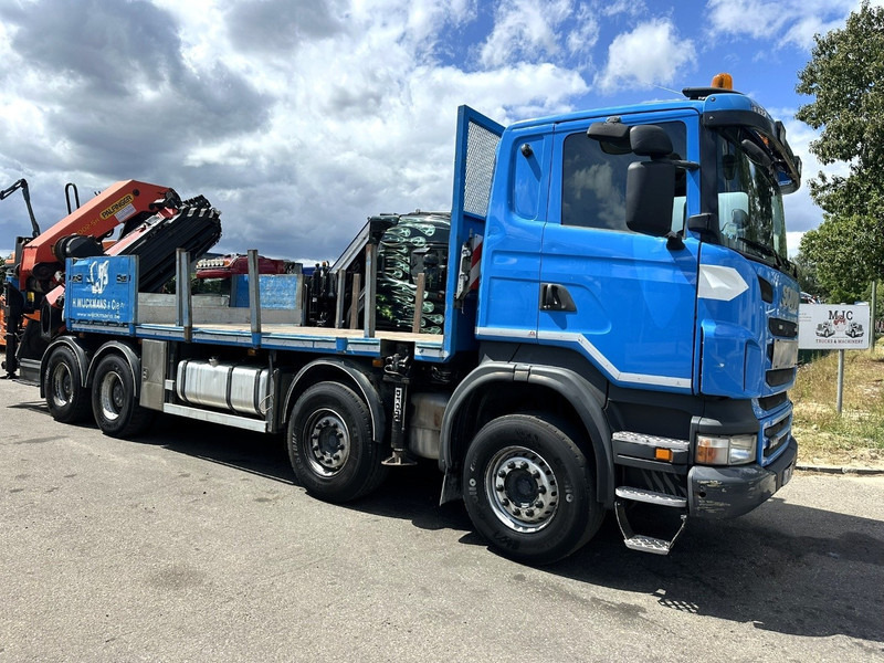 Scania G440 8x4 PRITSCHE + KRAN (26.5m!) PALFINGER PK78002 SH G 8x + 1 + WINCH - PLATFORM 6m25 - MANUAL - HUB REDUCTION - STEEL SPRING - EURO 5 - BE TRUCK - Truk flatbed, Truk derek: gambar 1 Scania G440 8x4 PRITSCHE + KRAN (26.5m!) PALFINGER PK78002 SH G 8x + 1 + WINCH - PLATFORM 6m25 - MANUAL - HUB REDUCTION - STEEL SPRING - EURO 5 - BE TRUCK - Truk flatbed, Truk derek: gambar 1