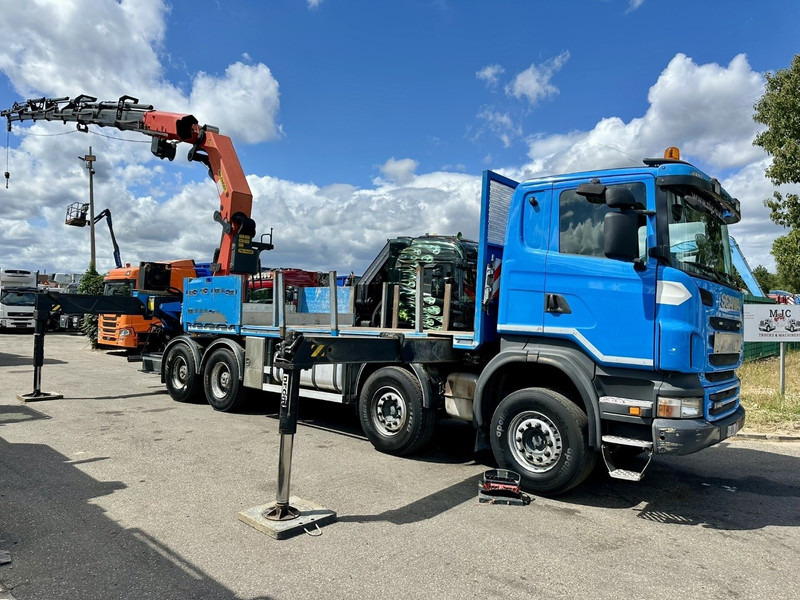 Scania G440 8x4 PRITSCHE + KRAN (26.5m!) PALFINGER PK78002 SH G 8x + 1 + WINCH - PLATFORM 6m25 - MANUAL - HUB REDUCTION - STEEL SPRING - EURO 5 - BE TRUCK - Truk flatbed, Truk derek: gambar 2 Scania G440 8x4 PRITSCHE + KRAN (26.5m!) PALFINGER PK78002 SH G 8x + 1 + WINCH - PLATFORM 6m25 - MANUAL - HUB REDUCTION - STEEL SPRING - EURO 5 - BE TRUCK - Truk flatbed, Truk derek: gambar 2