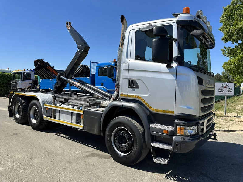 Scania G450 6x4 HAAKSYSTEEM AJK 20T - 5760mm - 3m90 WB - BLADVERING / NAAFREDUCTIE - EURO 6 - BE TRUCK - Hook lift: gambar 1 Scania G450 6x4 HAAKSYSTEEM AJK 20T - 5760mm - 3m90 WB - BLADVERING / NAAFREDUCTIE - EURO 6 - BE TRUCK - Hook lift: gambar 1