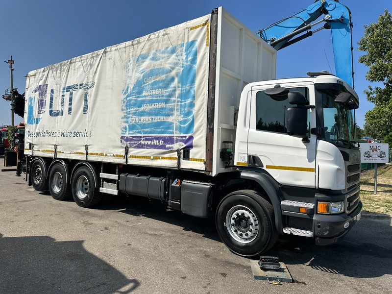 Scania P410 8x4 TRIDEM PRITSCHE PLANE + KRAN HIAB 244 EP-4 HIDUO - RETARDER - LIFT + STEERING AXLE - *327.000km* - RADIO - Truk dengan terpal samping, Truk derek: gambar 3 Scania P410 8x4 TRIDEM PRITSCHE PLANE + KRAN HIAB 244 EP-4 HIDUO - RETARDER - LIFT + STEERING AXLE - *327.000km* - RADIO - Truk dengan terpal samping, Truk derek: gambar 3