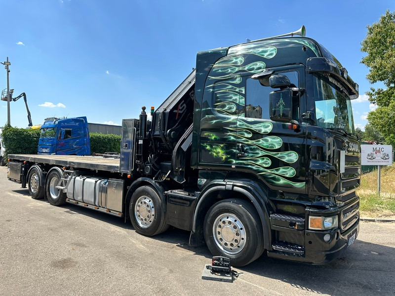 Scania R620 8x2 PRITSCHE + KRAN HIAB 800 EP-5 HIPRO - RETARDER - LIFT/STEERING AXLE - HIGHLINE SLEEPER - LEATHER - ALCOA - Truk flatbed, Truk derek: gambar 1 Scania R620 8x2 PRITSCHE + KRAN HIAB 800 EP-5 HIPRO - RETARDER - LIFT/STEERING AXLE - HIGHLINE SLEEPER - LEATHER - ALCOA - Truk flatbed, Truk derek: gambar 1
