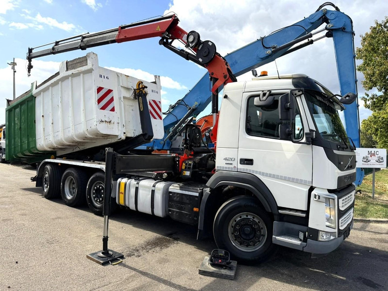 Volvo FM 420 8x2 HOOKLIFT + CRANE PALFINGER PK19.001 SLD B - *294.000km* - EURO 6 - LIFT + STEERING AXLE - I SHIFT - BE TRUCK - Hook lift, Truk derek: gambar 1 Volvo FM 420 8x2 HOOKLIFT + CRANE PALFINGER PK19.001 SLD B - *294.000km* - EURO 6 - LIFT + STEERING AXLE - I SHIFT - BE TRUCK - Hook lift, Truk derek: gambar 1